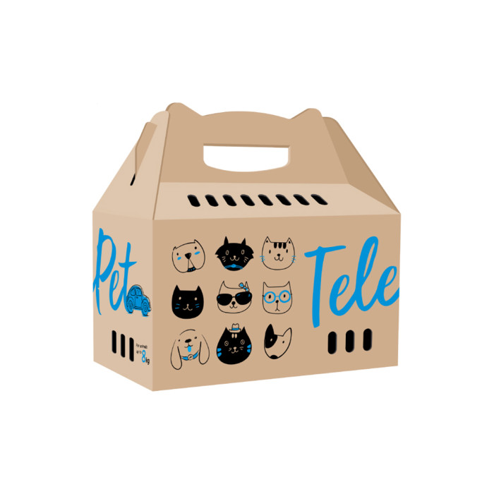 Коробка-переноска TelePet - недорога і функціональна альтернатива пластиковим боксам-переноскам 455x220x435
