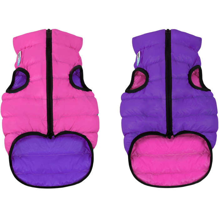 Двостороння курточка для собак AiryVest рожево-фіолетова