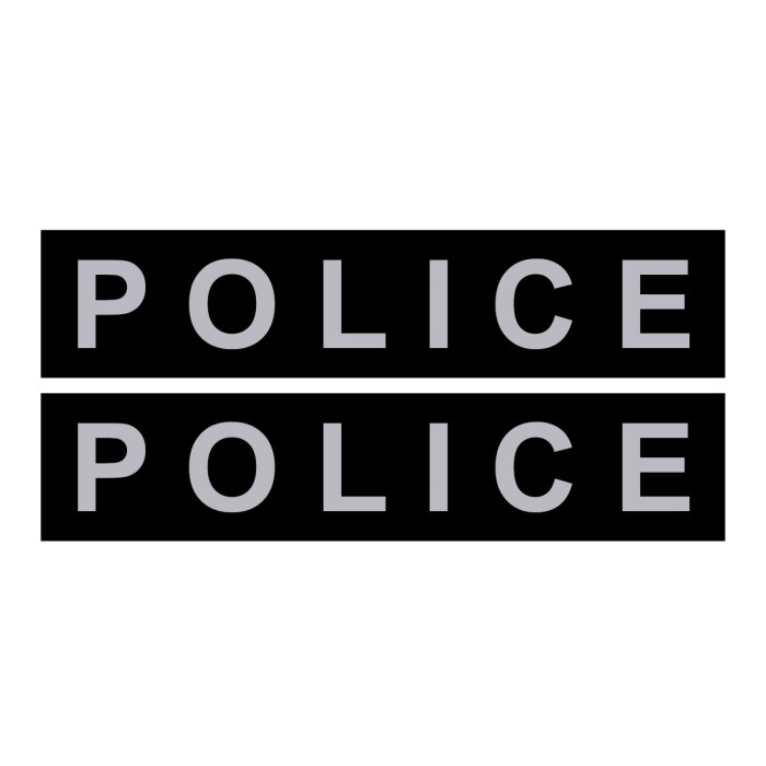 Сменная надпись «POLICE» для шлеи и ошейника DogExtremе Police N 3, 4, 5