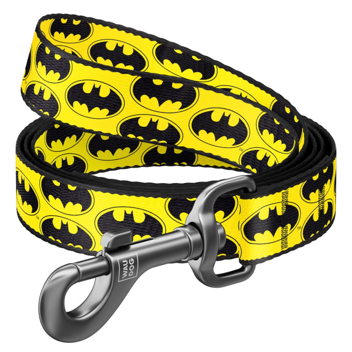 WAUDOG Nylon dog leash, pattern "Batman Logo" DC Comics