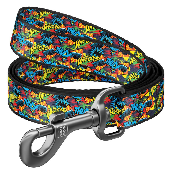 WAUDOG Nylon dog leash, pattern "Batman Bright" DC Comics