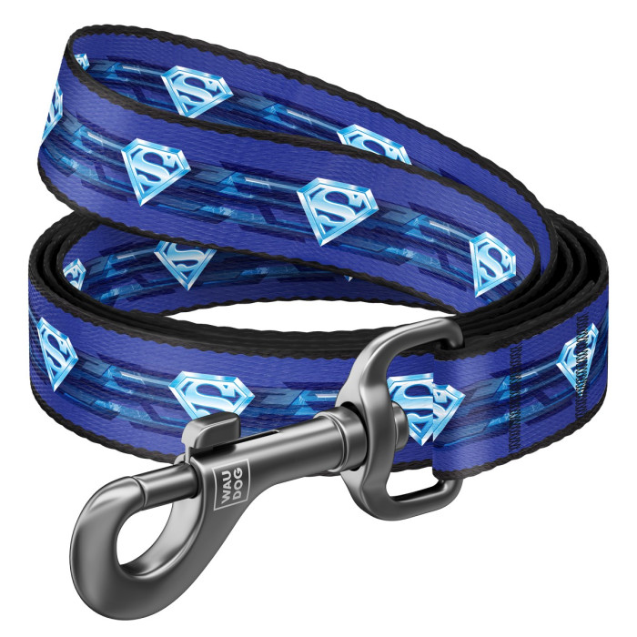 WAUDOG Nylon dog leash, pattern "Superman 1" DC Comics