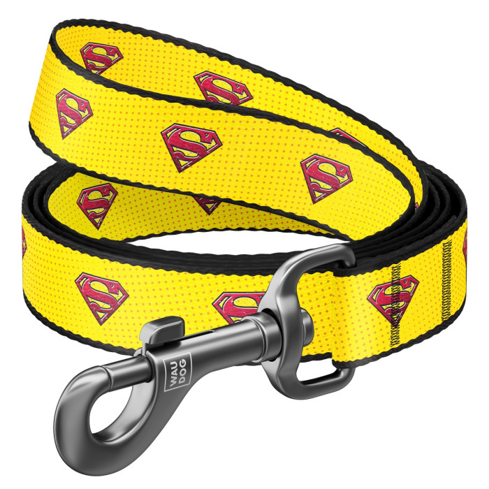 WAUDOG Nylon dog leash, pattern "Superman 2" DC Comics