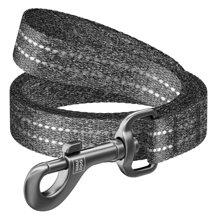 WAUDOG Re-cotton leash from recycled cotton, gray