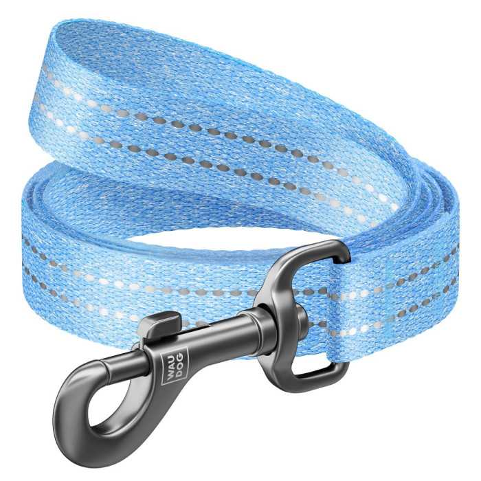 WAUDOG Re-cotton leash from recycled cotton, blue