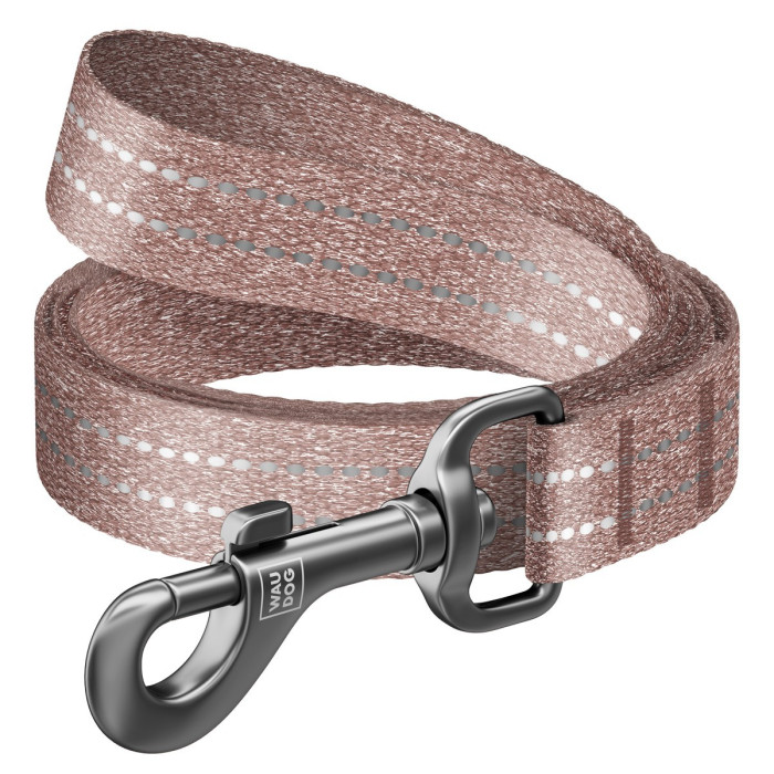 WAUDOG Re-cotton leash from recycled cotton, brown