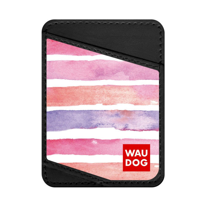 Business card holder WAUDOG, pattern "Watercolor stripes" 