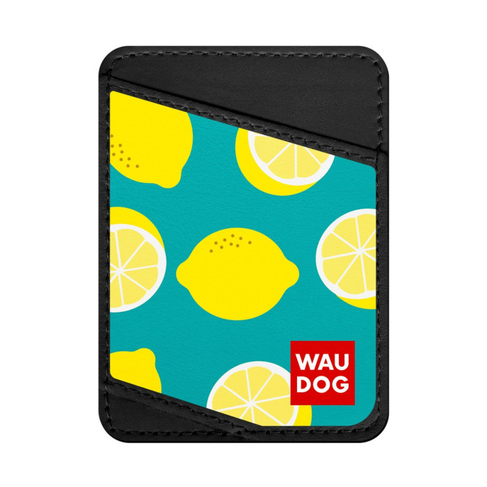 Business card holder WAUDOG, pattern "Lemons"  