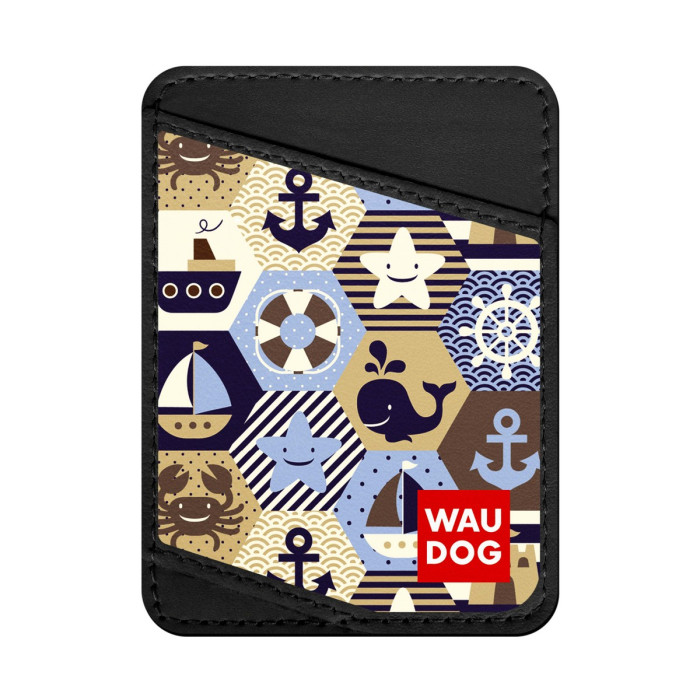 Business card holder WAUDOG, pattern "Captain"  