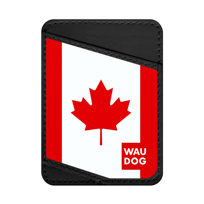 Business card holder WAUDOG, pattern "Maple Leaf" 