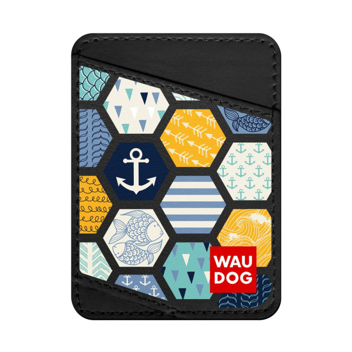 Business card holder WAUDOG, pattern "Nautical 2"  