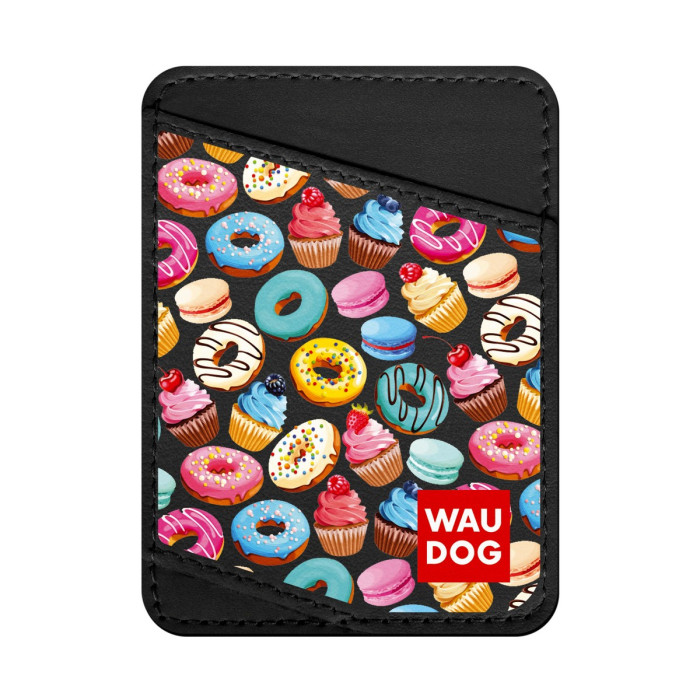 Business card holder WAUDOG, pattern "Donuts"  
