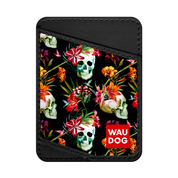 Business card holder WAUDOG, pattern "Skulls" 