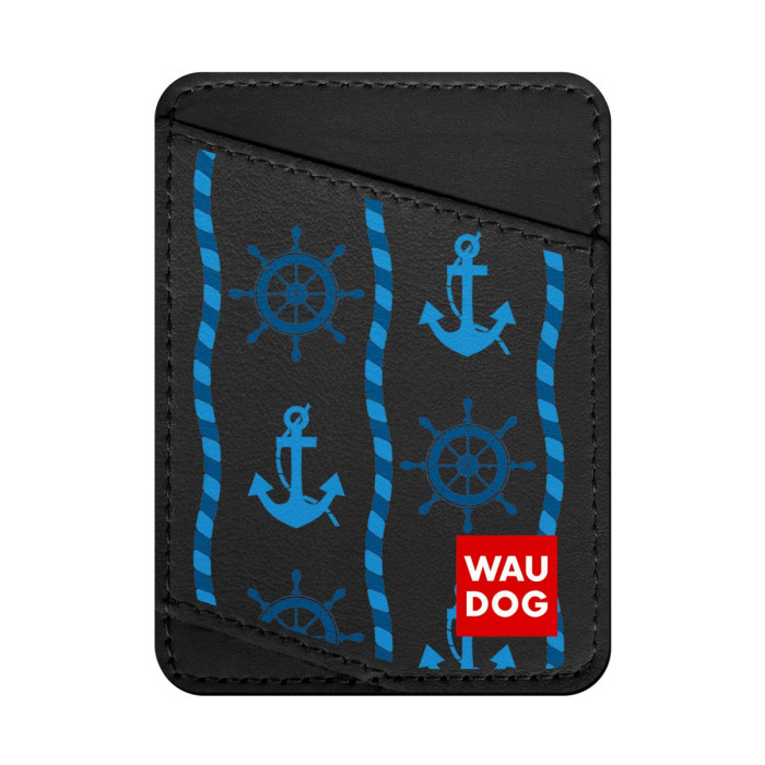 Business card holder WAUDOG, pattern "Anchors"  