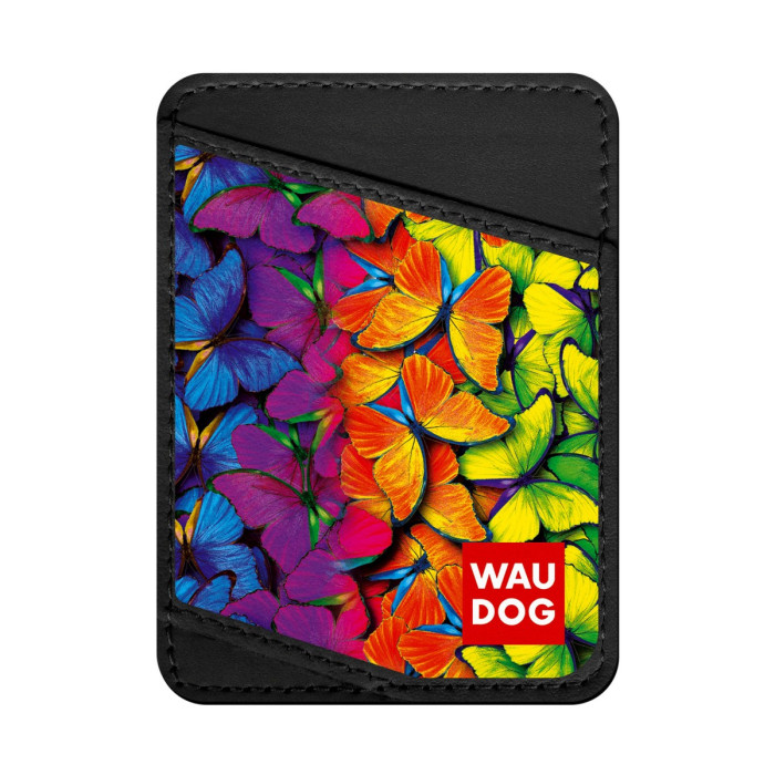 Business card holder WAUDOG, pattern "Rainbow Butterflies" 