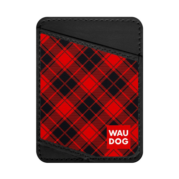 Business card holder WAUDOG, pattern "Tartan" 