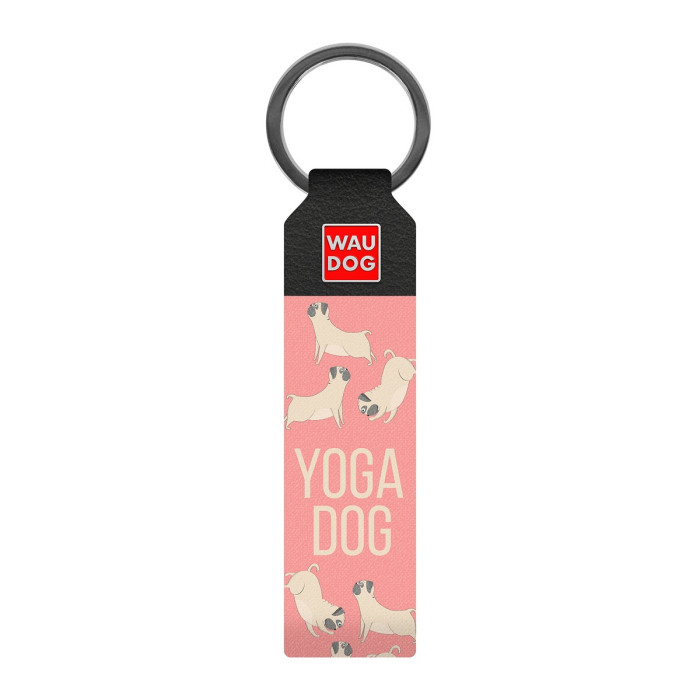 Keychain WAUDOG, pattern "Yoga dog", 