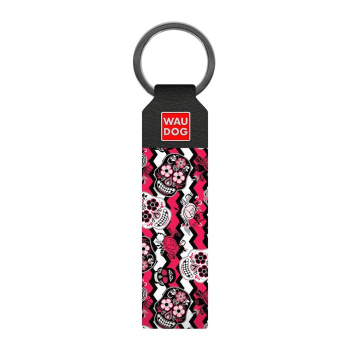 Keychain WAUDOG, pattern "Sugar skulls",  