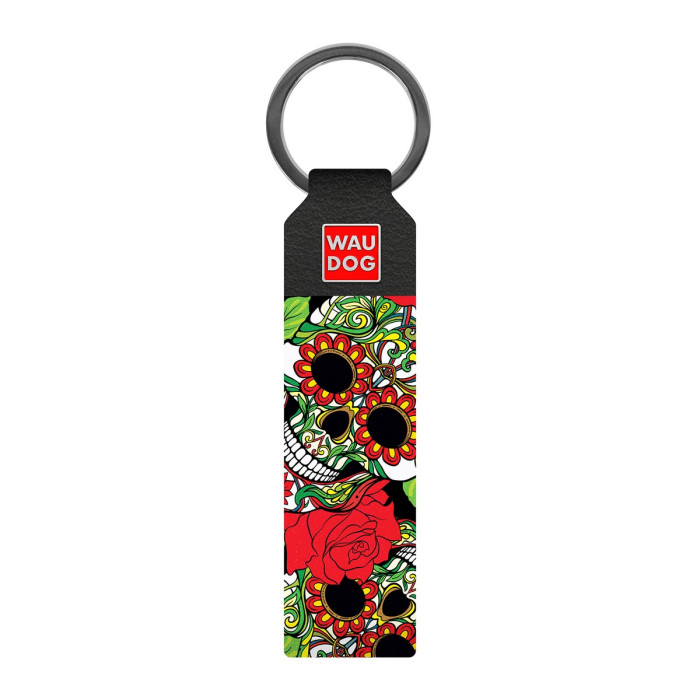 Keychain WAUDOG, pattern "Skulls and roses",  