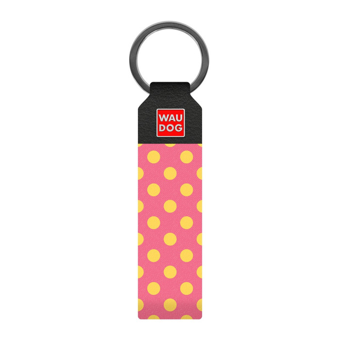 Keychain WAUDOG, pattern "Pink polka",  