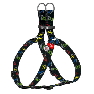 WAUDOG Nylon harness with QR passport, "Justice League" design, with 
