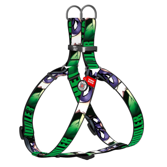 WAUDOG Nylon harness with QR passport, "Riddler" design, with 