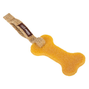 Игрушка для собак Резиновая кость малая GiGwi Gum Gum, экорезина, текстиль, 24 см