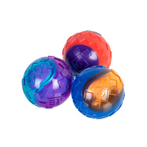 Іграшка для собак Три м'ячі з пискавкою GiGwi Ball, гума, 5 см