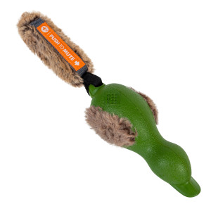 Игрушка для собак Утка с отключаемой пищалкой GiGwi Push to mute, резина, искусственный мех, 30 см
