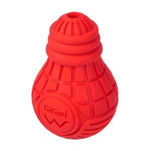 Игрушка для собак Лампочка резиновая GiGwi Bulb Rubber, резина, M, красная