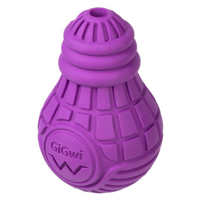 Іграшка для собак Лампочка гумова GiGwi Bulb Rubber, гума, L, фіолетова