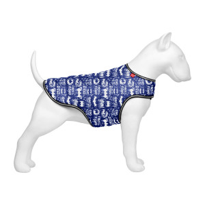 Курточка-накидка для собак WAUDOG Clothes, рисунок «Бэтмен голубовато-белый»