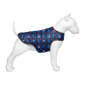Курточка-накидка для собак WAUDOG Clothes, малюнок «Бетмен блакитно-червоний»
