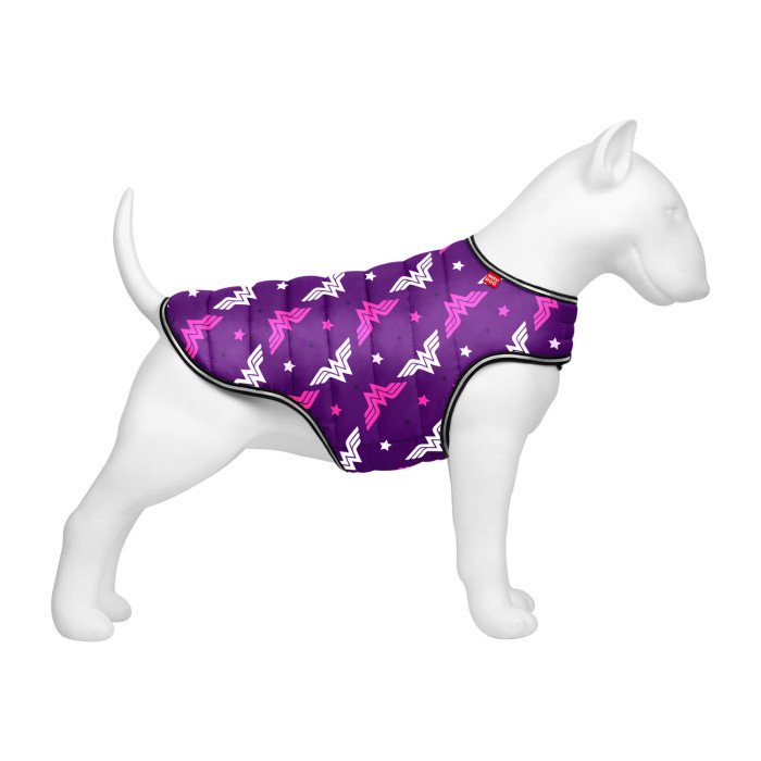 Курточка-накидка для собак WAUDOG Clothes, малюнок «Диво-жінка фіолет»