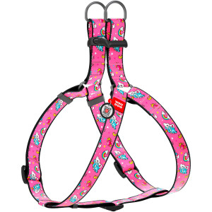 WAUDOG Nylon dog harness with QR-passport, QR tag, pattern 