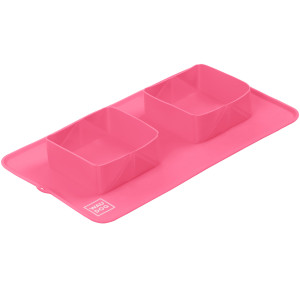 Складана миска WAUDOG Silicone, рожева, 385х230х50 мм