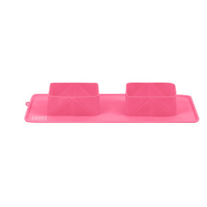 Складная миска WAUDOG Silicone, розовая, 385х230х50 мм