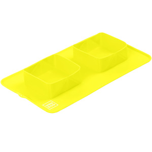 Складана миска WAUDOG Silicone, жовта, 385х230х50 мм