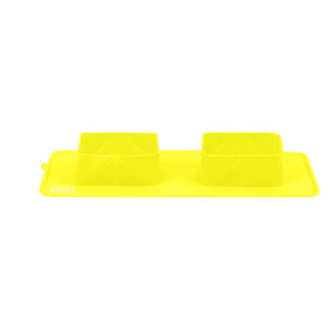 Складная миска WAUDOG Silicone, желтая, 385х230х50 мм