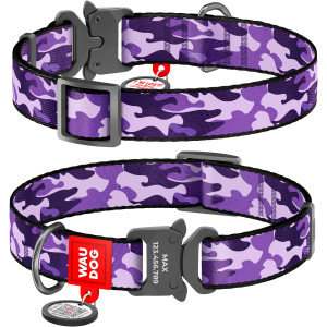 WAUDOG Nylon dog collar with QR-passport, 