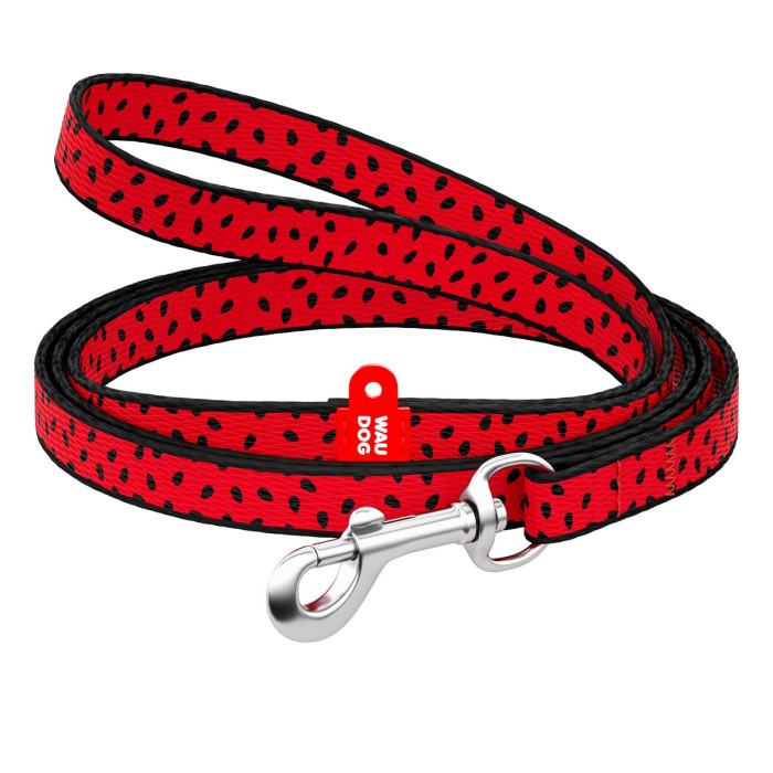 WAUDOG Nylon dog leash, pattern "Watermelon" for small dogs