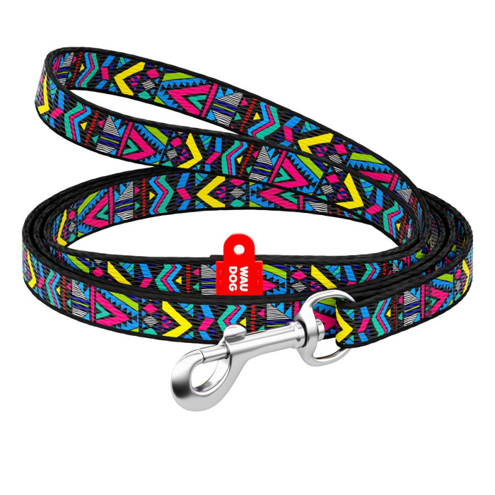 WAUDOG Nylon dog leash, pattern "Indie" for small dogs