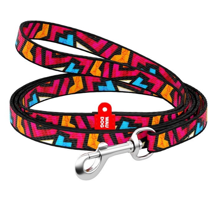 WAUDOG Nylon dog leash, pattern "Graffiti" for small dogs