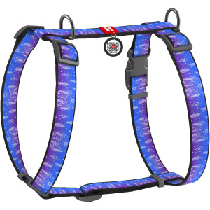WAUDOG Nylon dog H-harness with QR-passport, "Dreamcatcher" design