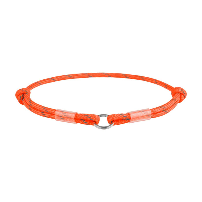 WAUDOG Smart ID tag collar, reflective paracord, orange