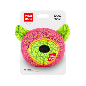 Игрушка для собак WAUDOG Fun, "Медведь", Розовая