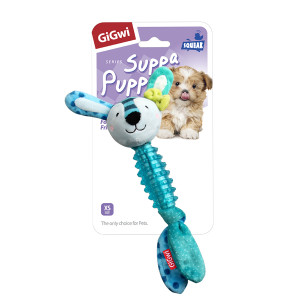 Іграшка для собак Заєць з пискавкою GiGwi Suppa Puppa, текстиль /гума, 15 см