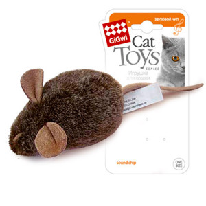 Іграшка для котів Мишка з електронним чіпом GiGwi Melody chaser, штучне хутро, 15 см