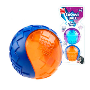 Игрушка для собак Два мяча с пищалкой GiGwi Ball, TPR резина, 6 см