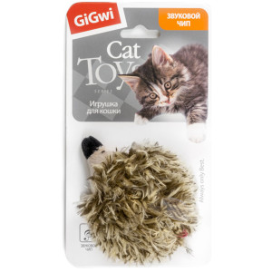 Іграшка для котів Їжачок з електронним чіпом GiGwi Melody chaser, штучне хутро, 10 см